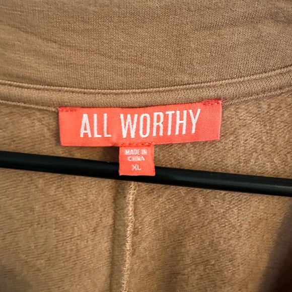 All Worthy Hunter McGrady Button Front Knee Length Cardigan - Beige Size XL - Picture 2 of 4